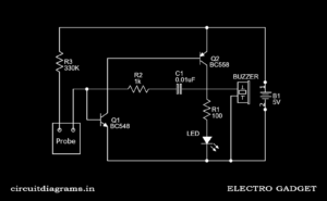 Rain Alarm Circuit Using Two Transistors - Electro Gadget