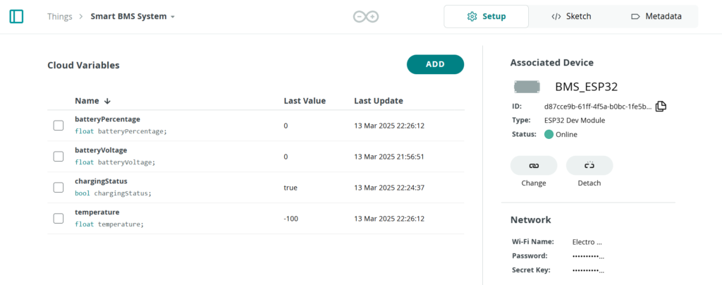 Arduino IoT Things Properties