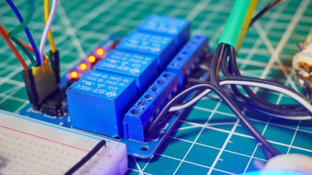 Bluetooth Home Automation System Showing Relay Module