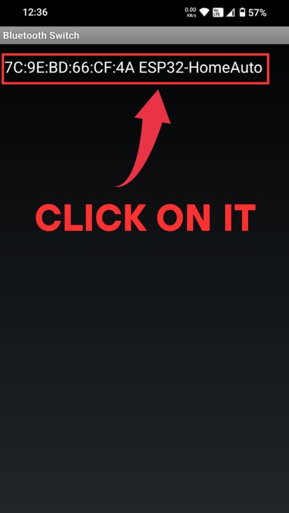 Bluetooth Switch App Connection