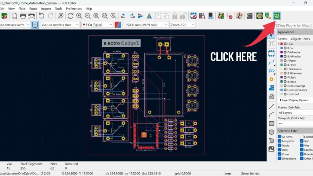 Kicad PCBWay Plugin