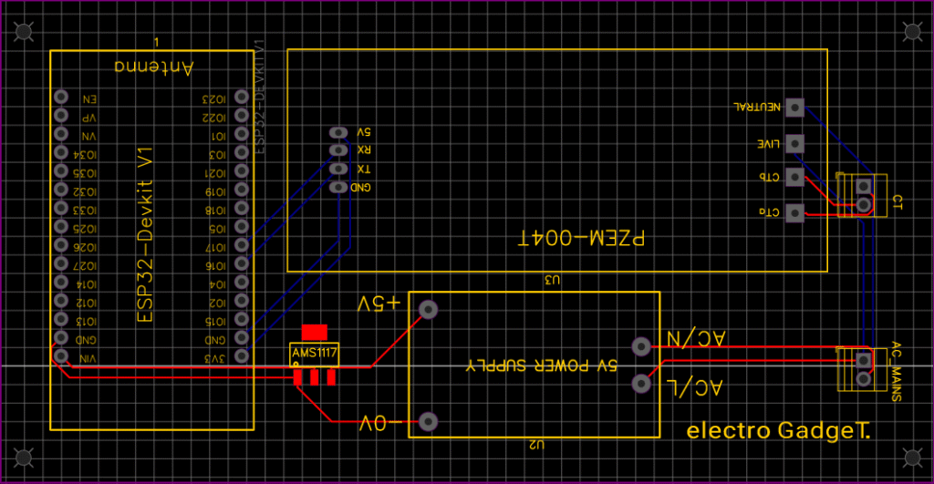 IoT AC Energy Meter PCB Design