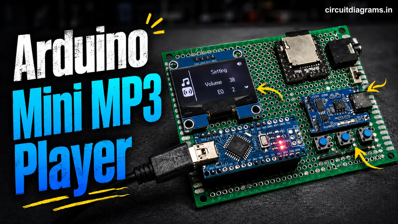 Homepage - Circuit Diagrams Compact Arduino Mini MP3 Player