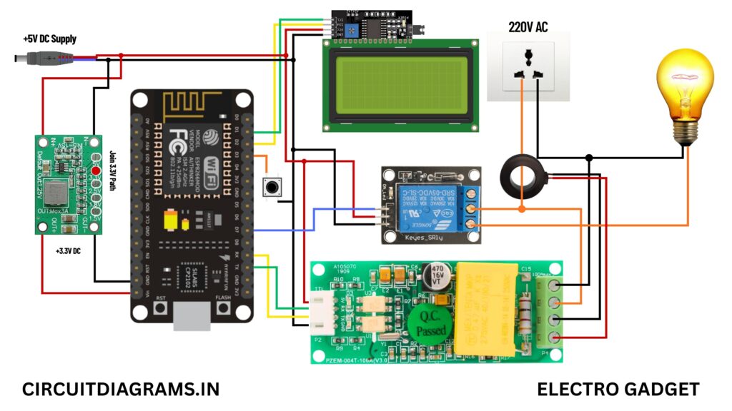 Smart IoT Energy Meter With Protection Circuit Diagram
