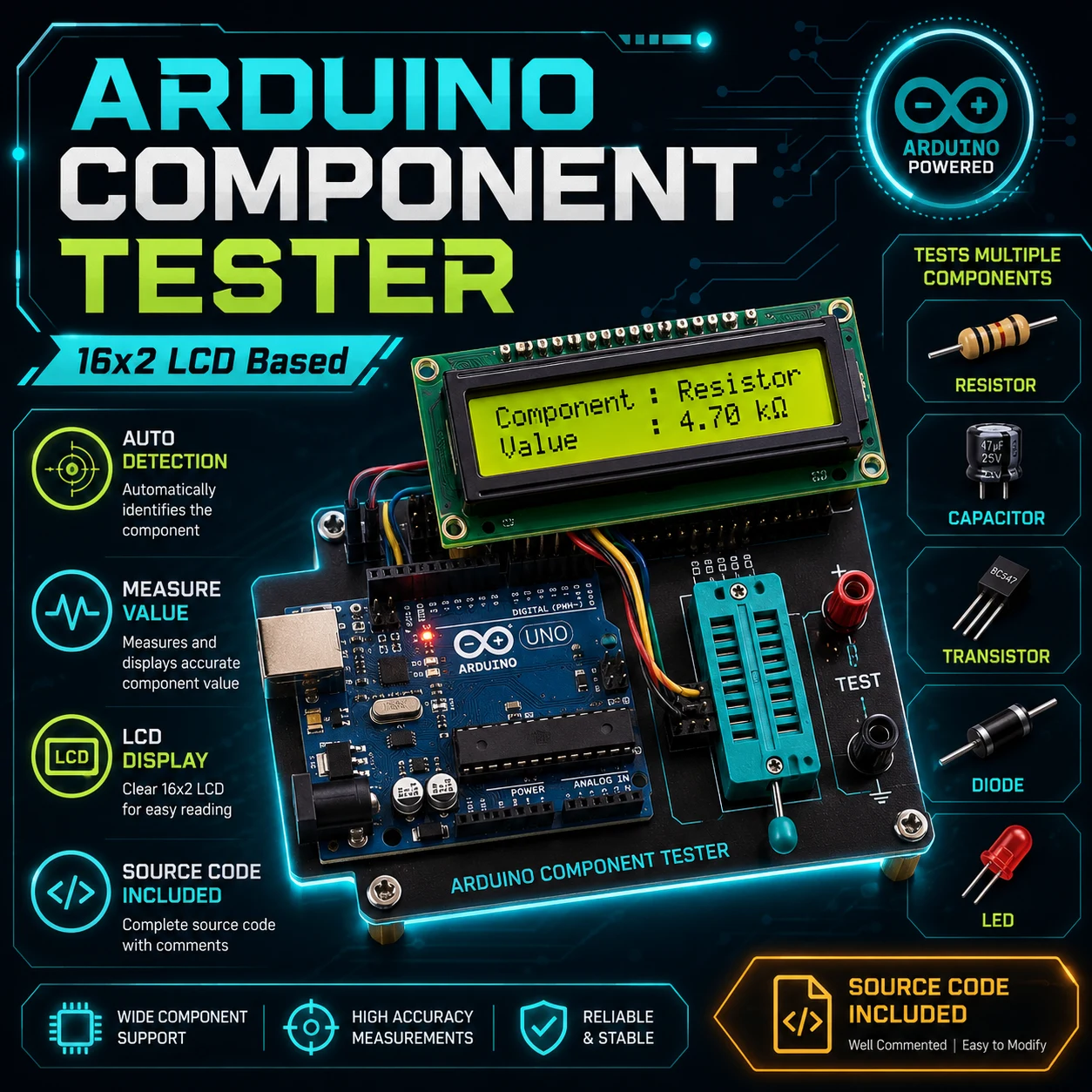 Arduino Component Tester – Source Code Arduino Component Tester – Source Code