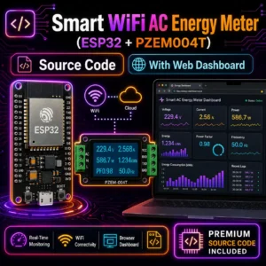 Smart WiFi AC Energy Meter (ESP32 + PZEM004T) Source Code