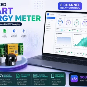 Advanced Smart Energy Meter Source Code with Web Dashboard & CSV Logging