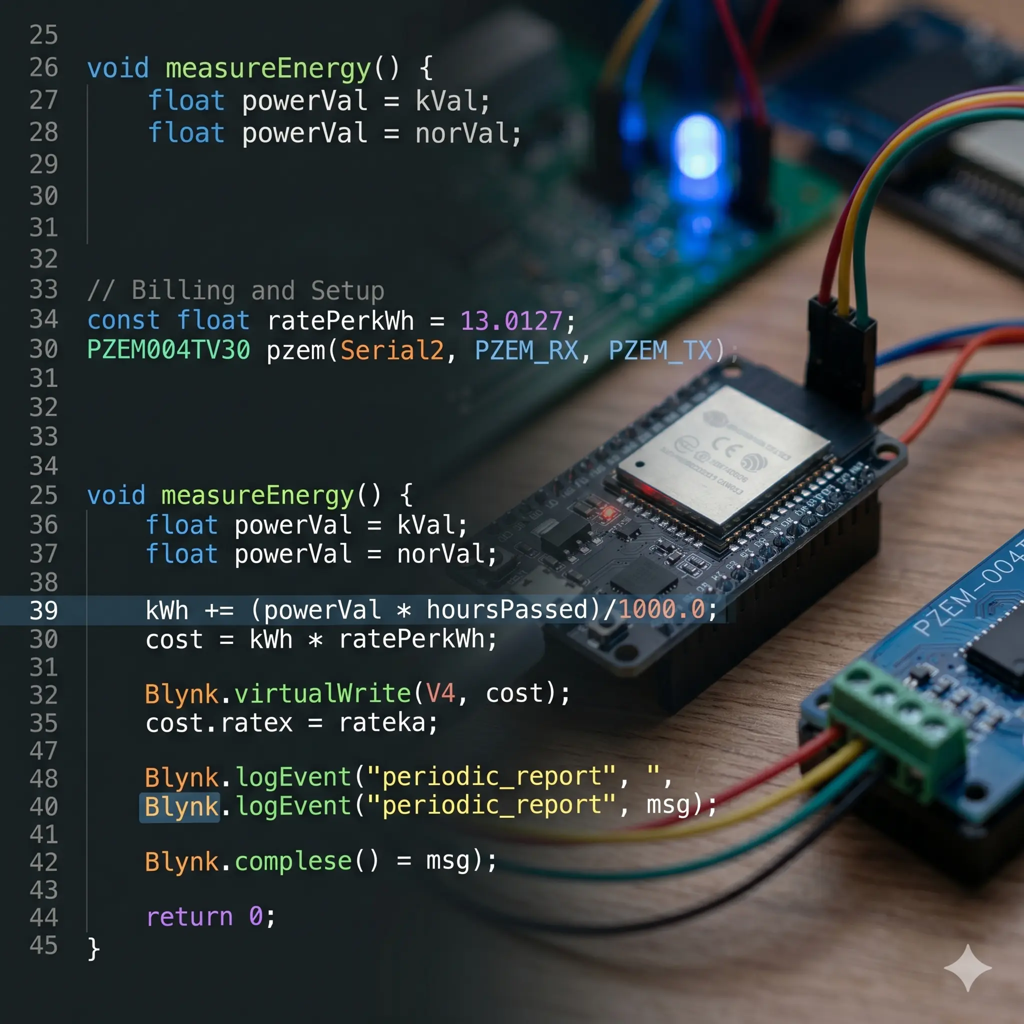 Premium IoT Smart Energy Meter Source Code (PZEM-004T, Blynk)