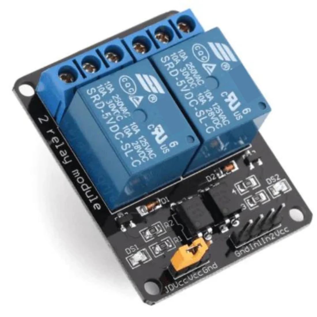 2 Channel 5V/10A Relay Module With Optocoupler Protection 2 Channel 5V/10A Relay Module With Optocoupler Protection - Image 4