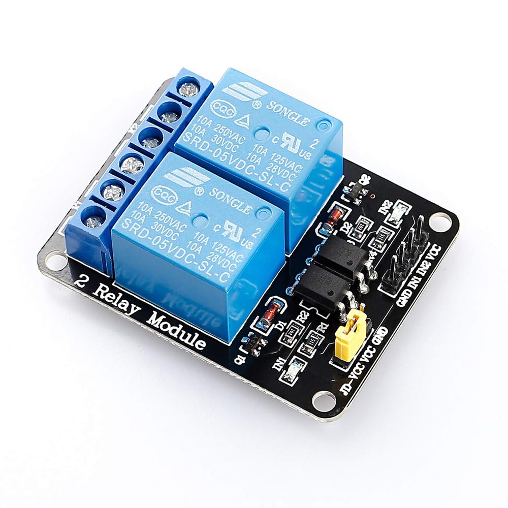2 Channel 5V/10A Relay Module With Optocoupler Protection 2 Channel 5V/10A Relay Module With Optocoupler Protection - Image 2