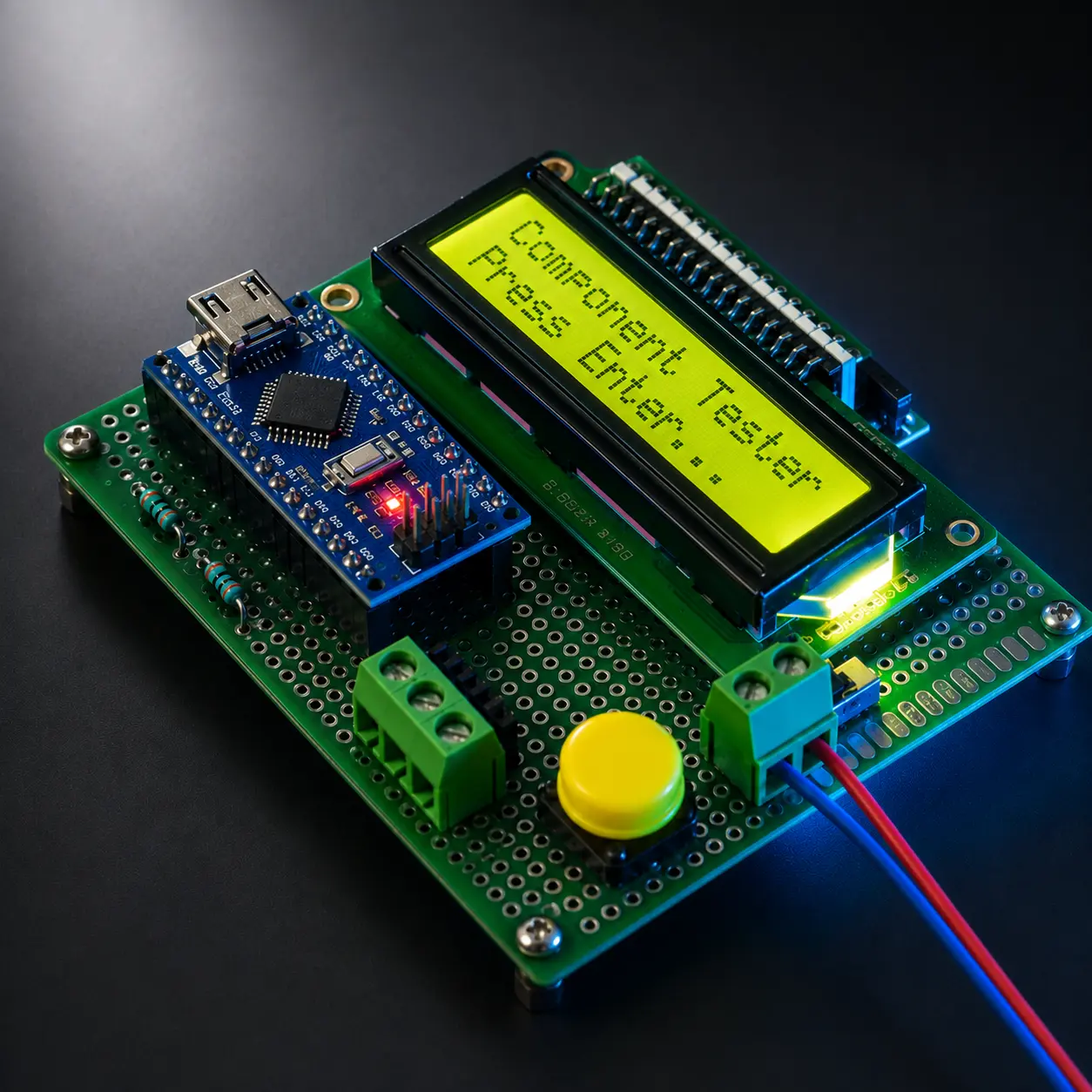 Universal Arduino Component Tester with I2C LCD Display